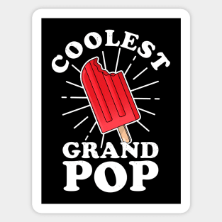 Coolest GrandPop Funny Ice Pop Ice Cream Grandpa Fathers Day Sticker